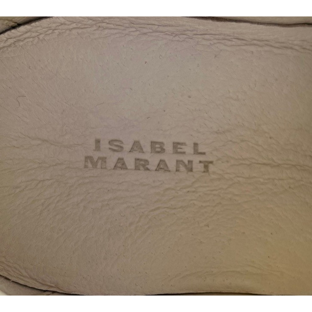 ISABEL MARANT Women’s Balskee High-Top Leather Wedge Sneakers Beige Suede EU 38 - Picture 12 of 12